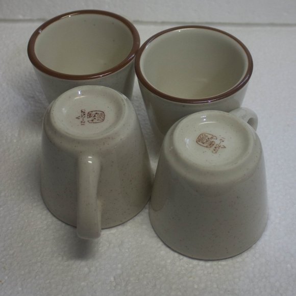 Set of 4 Brown Speckled Restaurant Ware 4 Ounce Rego Coffee Cups - Picture 4 of 11